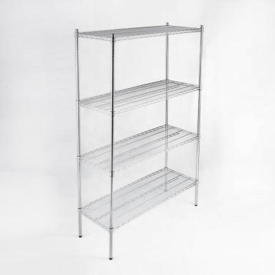 China Shelf Organizer Chromet Wire Rack Metal Cookware Shelf Adjustable Anti-Static Steel Viable Ventilation for sale