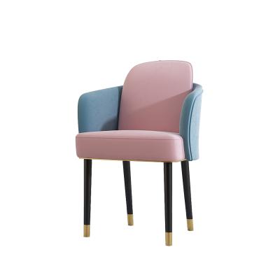 China Modern Dining Relax Lounge Modern Indoor Leisure Arm Upholstered Dining Chair for sale