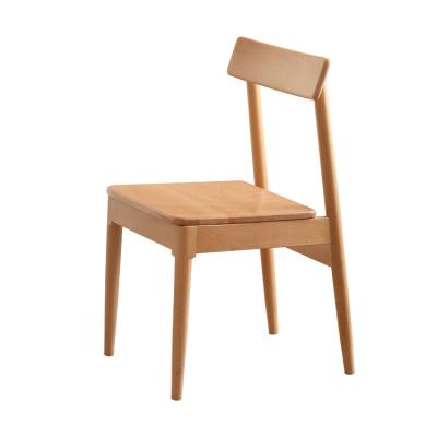 China Concise Simple Modern Nordic Backrest Casual And Comfortable Wooden Dining Chair for sale