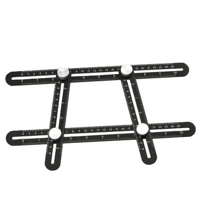 China Multifunctional Aluminum Alloy Aluminum Alloy Angle Finder Ruler With Adjustable Perforated Mold Tiling Hole Marker for sale