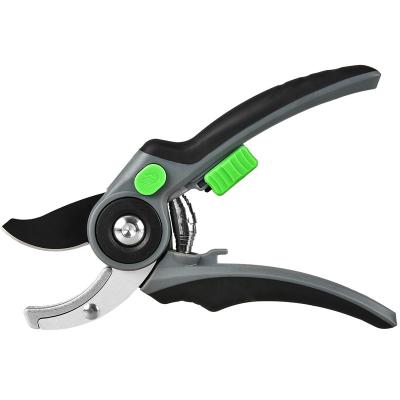 China Anti-Slip Handle Pruner Shear Indoor and Outdoor Garden Pruning Cutting Curved Blade Balancing Scissors for Garden for sale