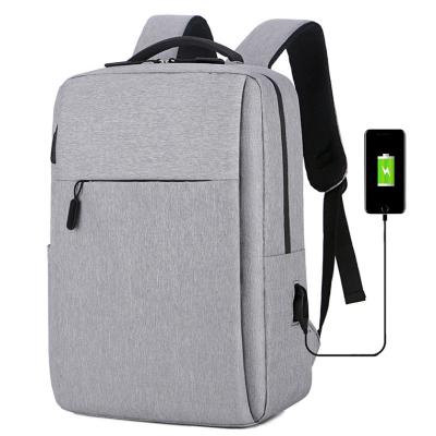 China With USB 2021 new arrival polyester business laptop backpack waterproof bag with USB for sale