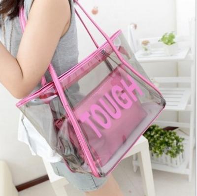 China Custom Logo Fashion Women's Backpack Transparent Backpack Handbag Purse Bag for sale