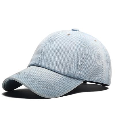 China Cheapers JOINT Wholesale Custom Made Vintage Loose Solid Denim Washed Cowboy Hat For Women 6 Panel Baseball Caps for sale