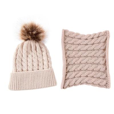 China COMMON Wholesale Custom Beanie Men's and Women's Winter Scarf Costume Pompom Hat Beanie Children Winter Knitted Hat for sale