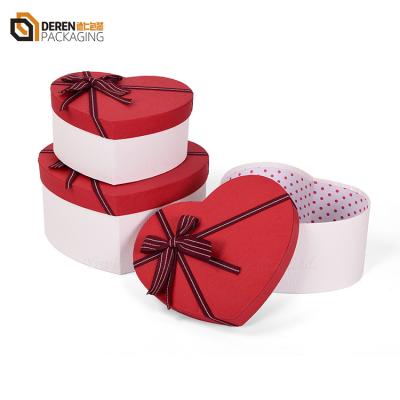 China Customized High Quality Recyclable Design Heart Shape Paper Gift Flower Packaging Box for sale