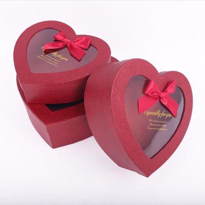 China Wholesale High Quality Hand Made Valentine Red Large Heart Shaped Gift Box for sale