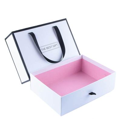 China Recycled Packaging Black White Paper Logo Sliding Drawer Tea Box Materials Manufacturer Custom Private Label Product for sale