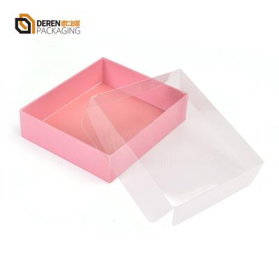 China New Recyclable Foldable With PET Hold Cardboard Paper Box Shoes Pack for sale