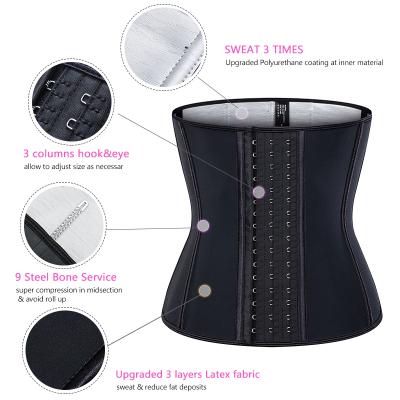 China Antibacterial Colombian Fajas Shapewear Tummy Wrap Around Latex Sweat Belt Band Waist Trimmers Shape Trainer Women Plus Size Shapers for sale