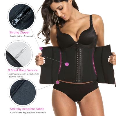 China Antibacterial Waist Train Corset Women Modeladora de Cinta de reductor de fajas-colombianas-por-mayorj Slimming Belt Plus Size Shapers for sale