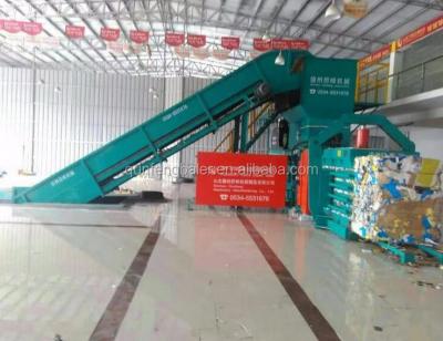 China CLOTHING CE Certified Factory Direct Sale Hydraulic Horizontal Baler For Paper / Cardboard Waste Plastic Baler for sale