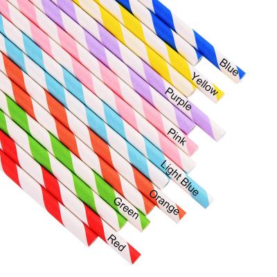 China Disposable High Quality Color Disposable Paper Straw With Logo Paper Straws Eco Friendly Biodegradable for sale