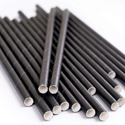 China New Design Paper Wrapping Straws 6*197 Mm Biodegradable Drink Paper Straws Packaging Disposable Freestanding Paper Straws for sale