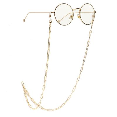 China Face Masking & Lanyard Women Men Hanging Gold Monocle Chain Holder Masking Chain Glasses Chain Anti-lost Facemask Chain for sale