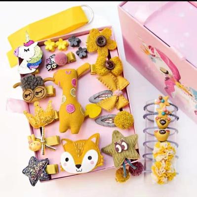 China Sweet Fashion Animal Hair Band Hair Accessories Girls Wholesale Elastic Children Hair Clip Set for sale