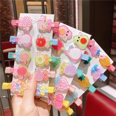 China Cute Sweet Multi Designs Rainbow Hair Clip Cartoon Hair Accessories Clips For Baby Kids for sale