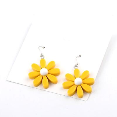 China Fashionable Korean Jewelry Colorful Flower Stud Earrings For Girls Women for sale