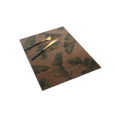 China New Type Stocked Heat Resistant Rectangular Bamboo Place Hot Price Mat for sale