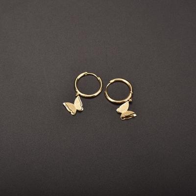 China Wholesale Lead Free Nickel Free Dangle Stainless Steel Charm Earring Jewelry 18K Gold Fashion Personality Earings For Women 2021 for sale