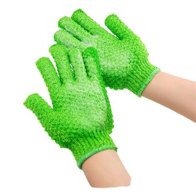 China EXFOLIATE Body Dead Skin Fashion Five-Finger Gloves Exfoliating Gloves Bath Gloves for sale