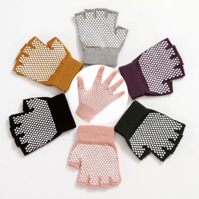 China Factory Wholesale High Quality Comfortable Children's Winter Acrylic Fiber Warm Half Finger Gloves for sale