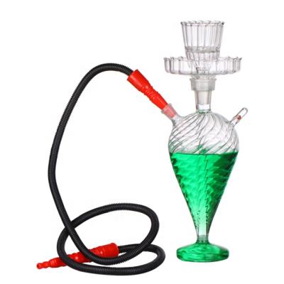 China 2020 Hookah, Bar Hit Factory Direct Wood Hose Double Carbon Glass Accessory Heat-Resistant for sale