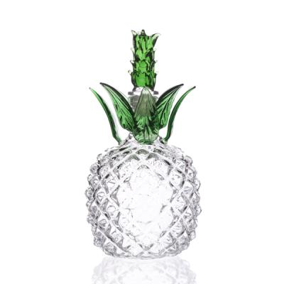 China Heat-resistent Wine Bottle Pineapple Shaped Clear Borosilicate Glass Wine Bottles for sale