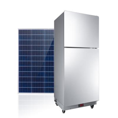 China 128L COMPRESSOR Solar Fridge In Uganda 24V DC Solar Fridge And Freezers Portable Two Doors for sale