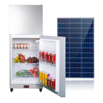 China COMPRESSOR integrated design solar fridge complete kits with solar panel and built-in battery for sale