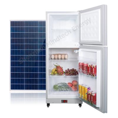 China 2021 OEM COMPRESSOR Factory Price DC 12V 24V Compressor Double Door Solar Fridge Refrigerator Price for sale