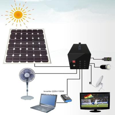 China Popular Home 12 Volt DC Solar Light Kits Operate TV and Fan Solar Power System for Small Homes for sale