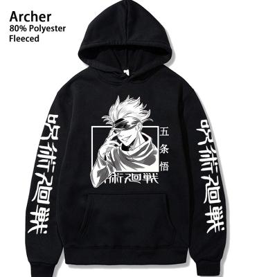 China Japanese Style Wholesale Print Anti-wrinkle Long Sleeve Hoodie Oversized Sweatshirt Cropped Men's Hip Hop Youth Anime Hoodies for sale