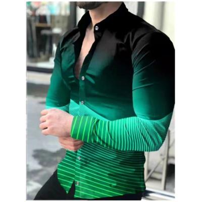 China New Arrival Best Quality Anti-pilling Long Sleeve Turn-Down Collar Shirts Ready To Ship Mens Flower Shirt Plus Size Shirt for sale