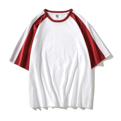 China Anti-Wrinkle Contrast Color 200Gsm Cotton Raglan High Quality Customized T-shirts Logo Printing Plus Size Unisex Anti-Wrinkle Half Sleeve for sale