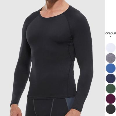 China Wholesale Anti-Wrinkle Sports Shirt Men Long Sleeve Top Solid Fitness Gym T-Shirt Workout Shirt Sport Fast Running Sportswear Sportswear for sale