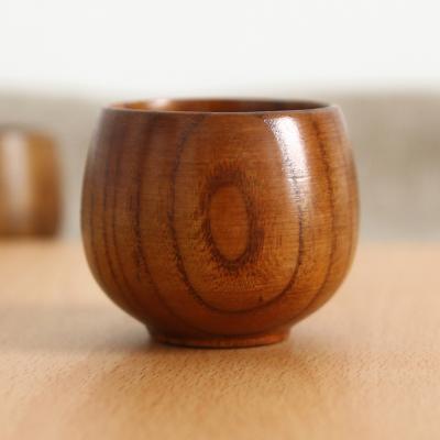 China Disposable Japanese Home Environmental Renewable Tea Cup Restaurant Solid Wood Log Chinese Chinese for sale