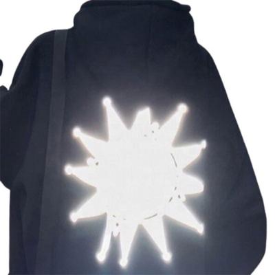 China 100 Percent Cotton Hidden Pocket Hoodies Reflective Hoodie Men Anti-wrinkle Wholesale Black Hoodie for sale