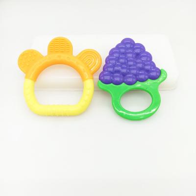 China Educational Teether High Quality Chewing Exercise Pain Teething Soothing Baby Sensory Toy for 6-24 Months Silicone Fruit Teether for sale