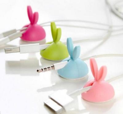 China Cable Holder TPR Rabbit Shape Wire Organizer Holder Cable Clamp for sale