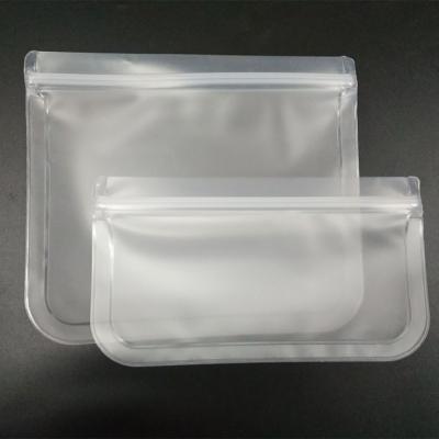 China Sustainable Custom Ziplock Washable Reusable 4 Pack Silicone Food Storage Bag With Zipper Seal for sale