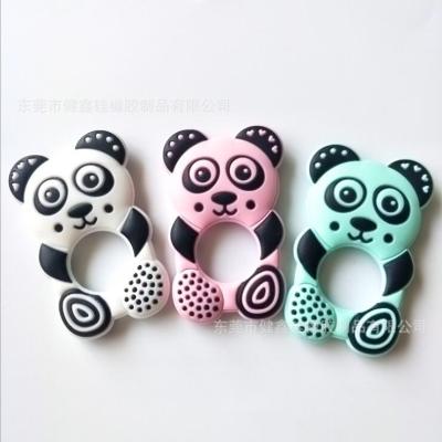 China Soft Toy BPA Free Baby Toys Panda Teether Custom Silicone for sale