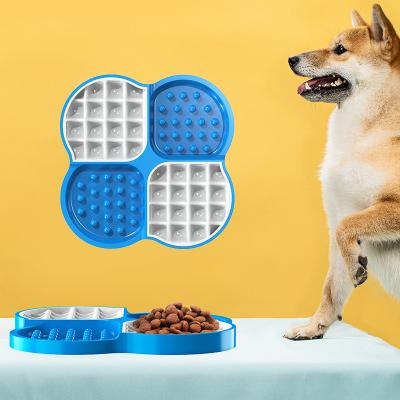 China Silicone Folding Multicolor Sustainable Pet Rolls Personalized Pet Food Slow Bowl Refillable Eco-Friendly Pet Bowl for sale