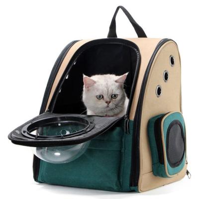 China Customized Cat Space Breathable Backpack Stocked Portable Expandable Breathable Cat Backpack Outing Bag Backpack for Walking Cats for sale