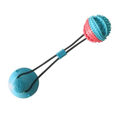 China Customized Viable Suction Cup Dog Toothbrush Toy Training Ball Interactive Toy Dog Modern Luxury Funny Pet Chew Toys for sale