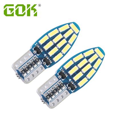 China car led interior light T10 24smd 4014 LED car interior light Canbus W5W t10 led canbus 194 error free white light universal for sale