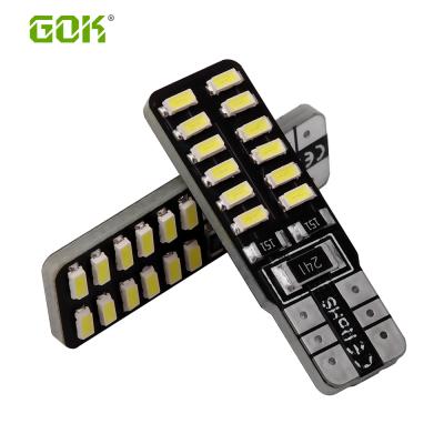 China wholesale T10 canbus led 24led 3014 smd t10 led canbus car smd light w5w led 194 t10 24smd canbus led bulb no Obc error CT1024fm for sale