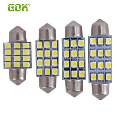 China 100%manufacturer Festoon 31/36/39/41mm 12 Smd Le 3528/1210 Led Car Dome Indicator Light for sale