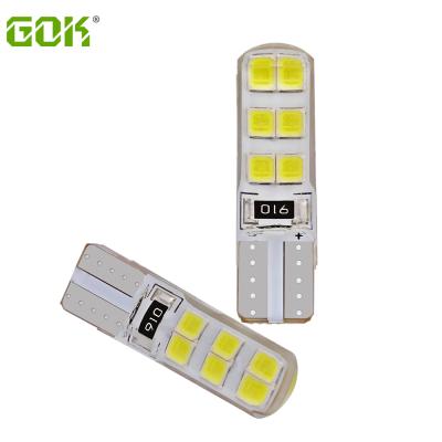 China LED side beacon car t10 plastic silicone 12smd 2835 w5w led parking t10 ​​auto parking led car reading light for sale