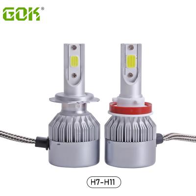 China Universal Cool White Car Headlight Bulb 6000K 72W 7600lm ACE NS Atmosphere Car Bulbs C6 H1 H4 H7 HB3 HB4 H27 h11 led headlights for sale